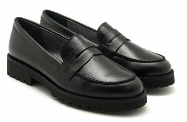 Beberlis Copete Chunky Black Slip On Loafers