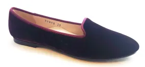 Beberlis Velvet Bordeaux Slip On Flats