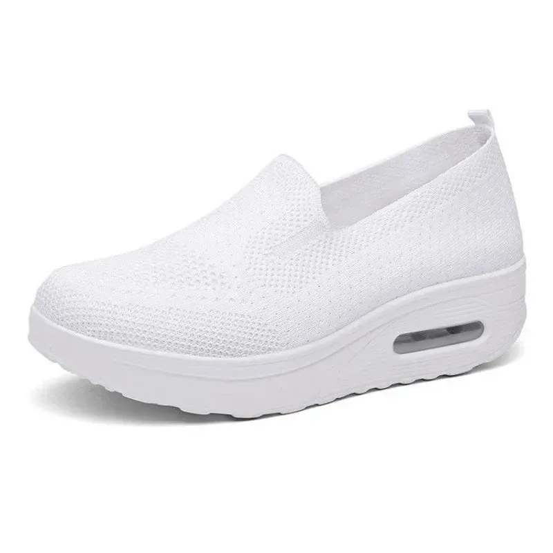 Breathable Thick-Sole Sneakers for Women