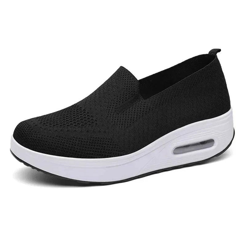 Breathable Thick-Sole Sneakers for Women