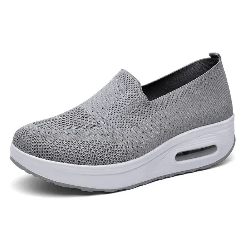 Breathable Thick-Sole Sneakers for Women