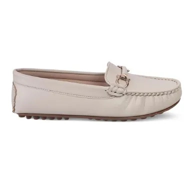 Cream Slip-On Loafers