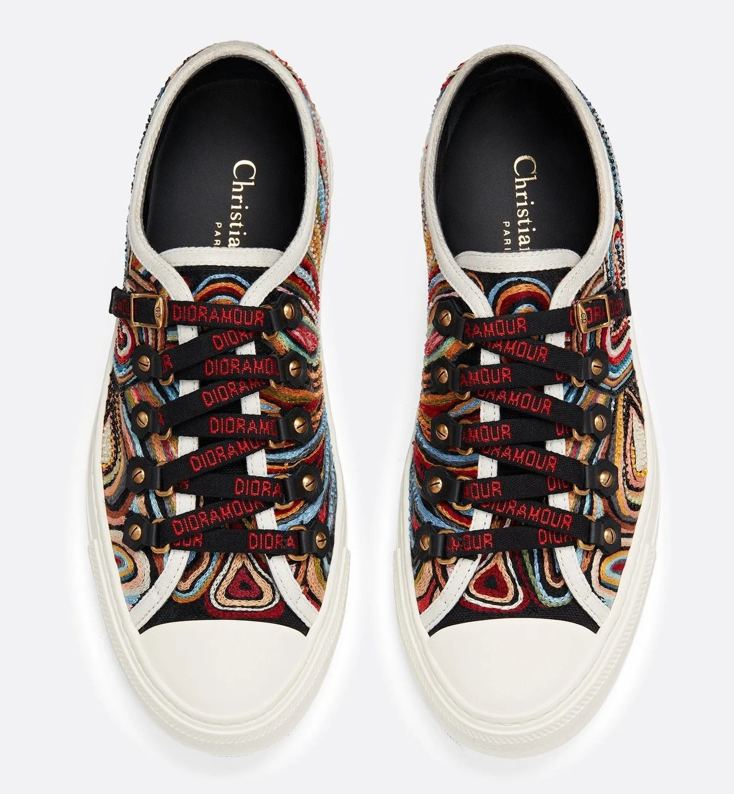 'Dioramour' Sneakers with Embroidered Threads and Beads