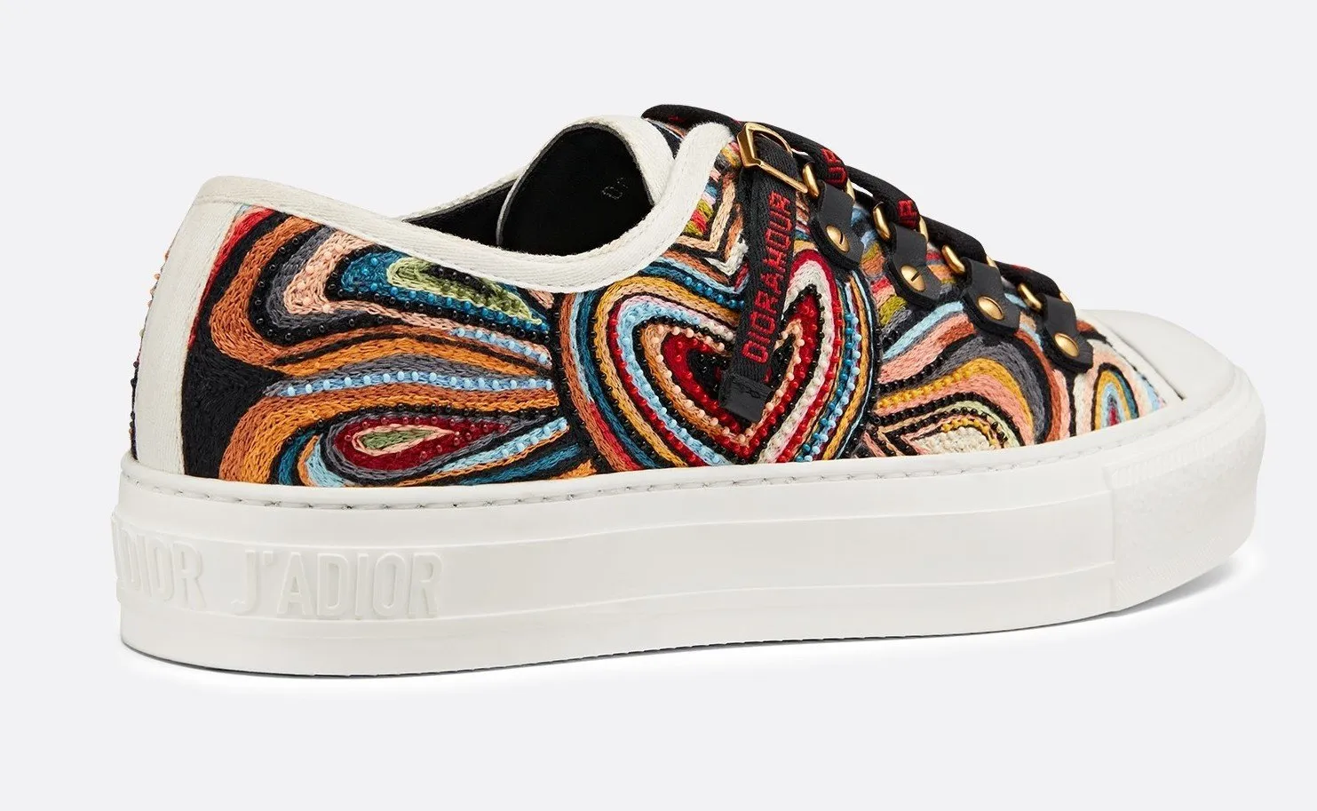 'Dioramour' Sneakers with Embroidered Threads and Beads