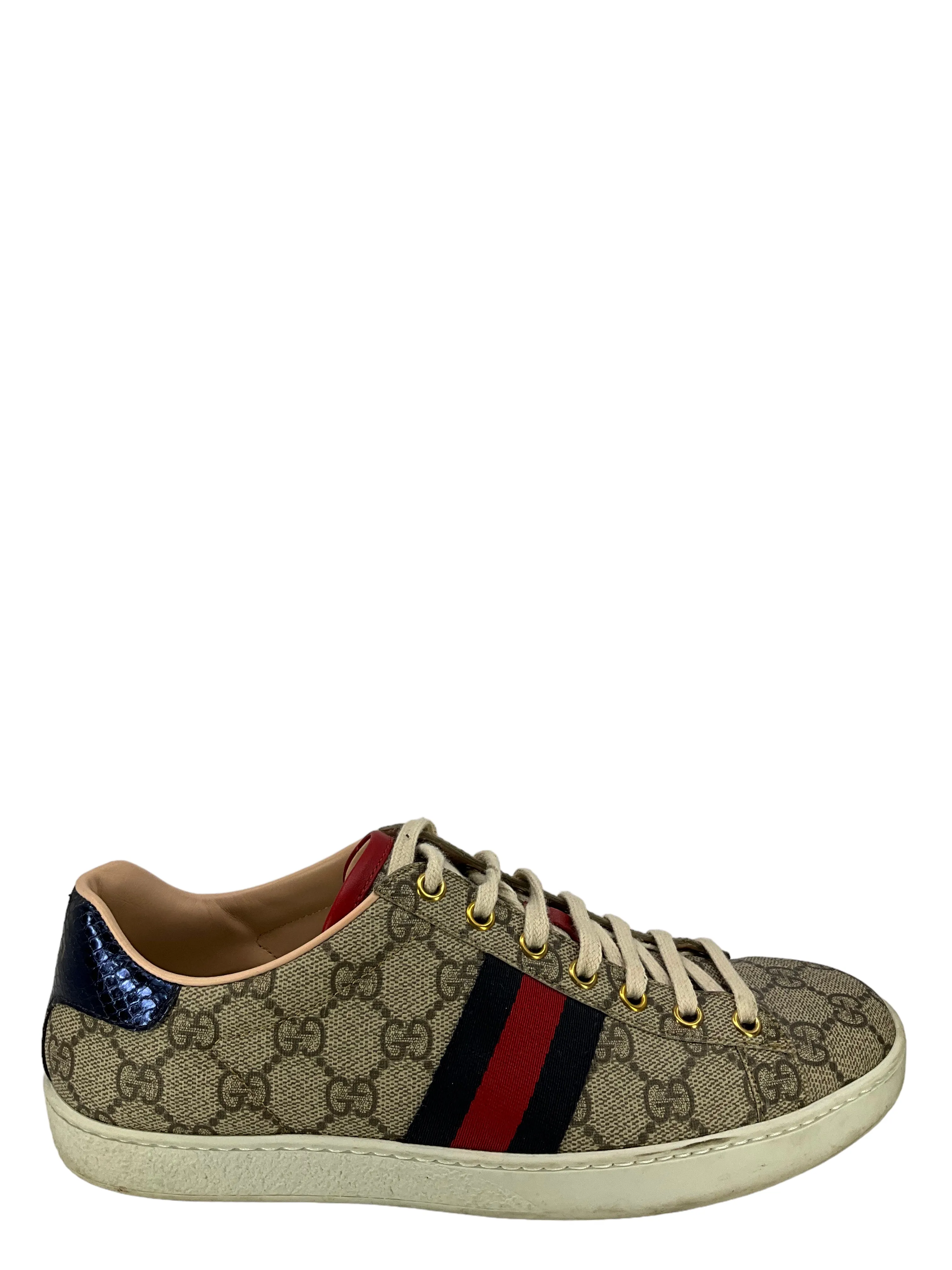 Gucci Women's Ace GG Supreme Canvas Low Top Sneakers Size 8.5