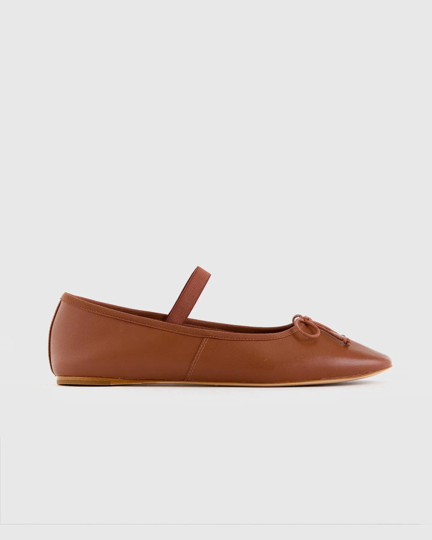 Italian Leather Mary-Jane Ballet Flat