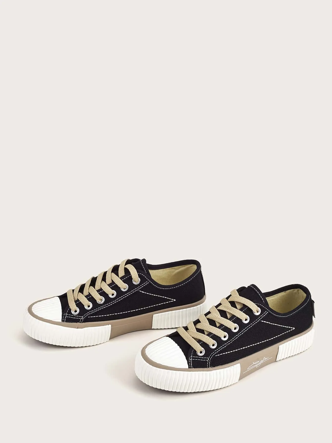 Lace-up Front Canvas Shoes