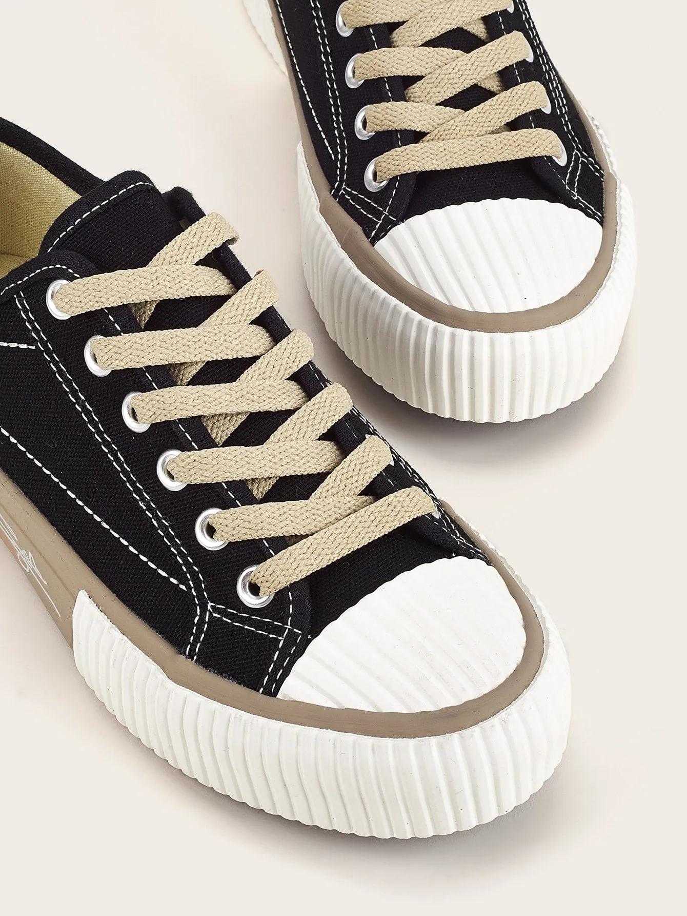 Lace-up Front Canvas Shoes