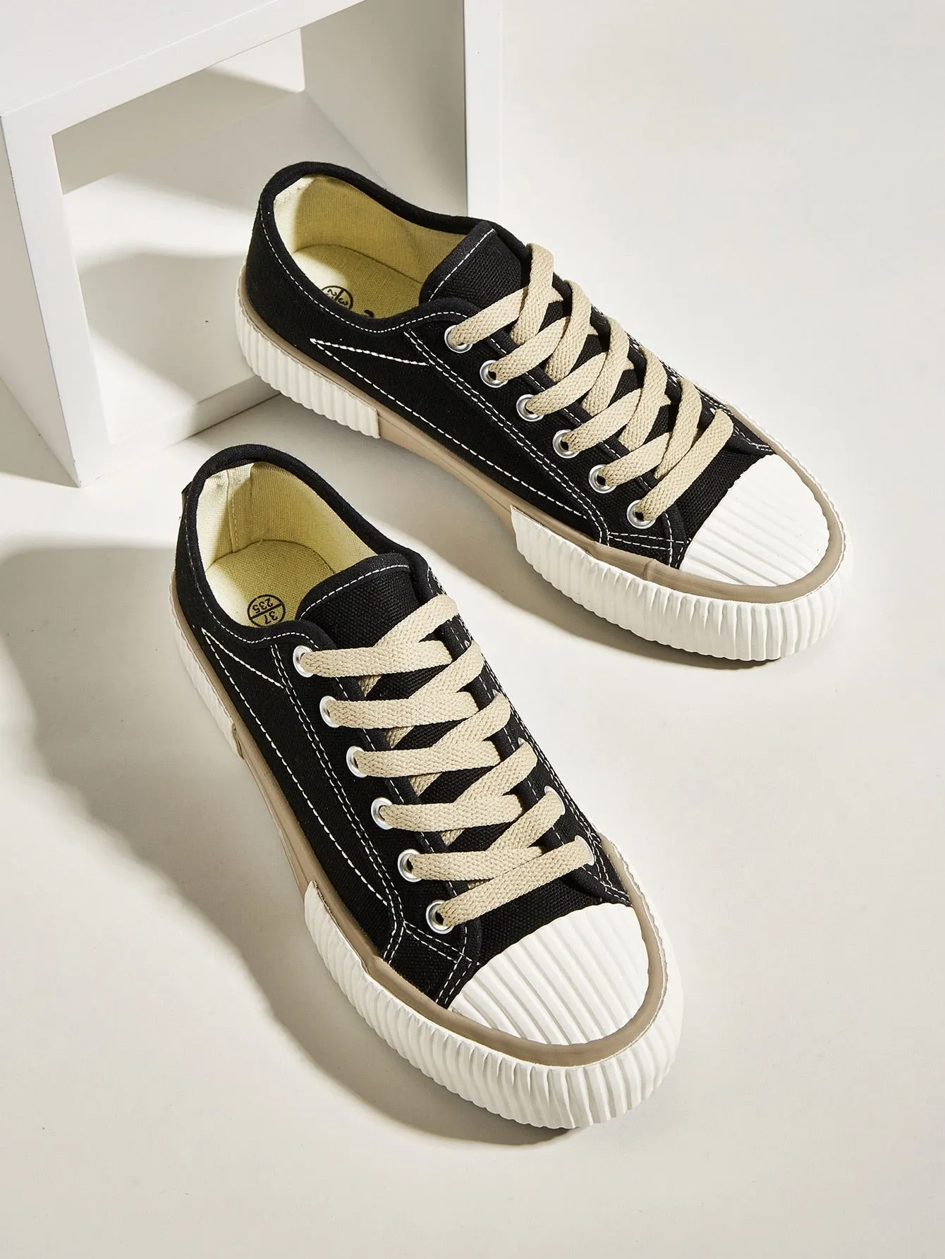 Lace-up Front Canvas Shoes