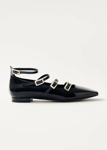 Luke Onix Leather Ballet Flats - Black