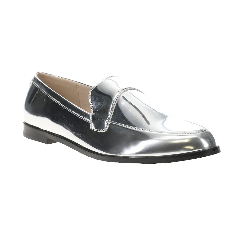 Olivia Metallic Slip On Loafers