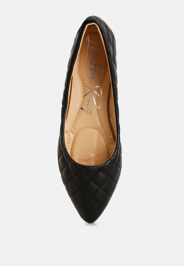 Rikhani Quilted Detail Ballet Flats