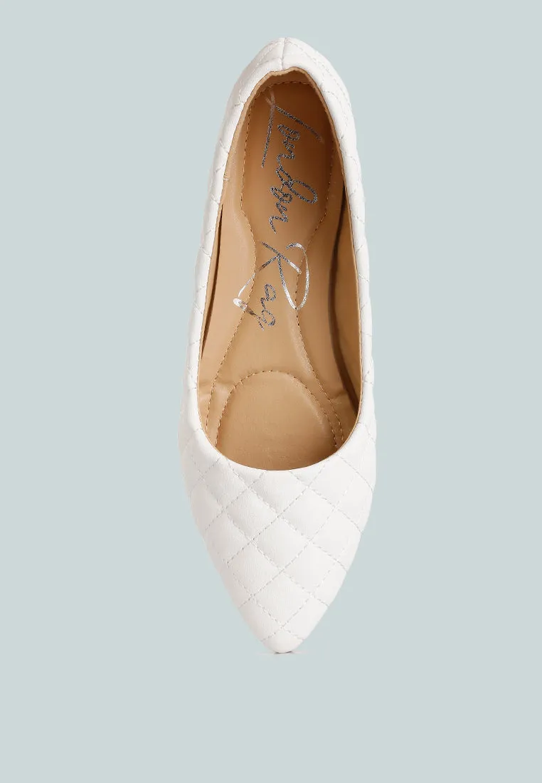 Rikhani Quilted Detail Ballet Flats