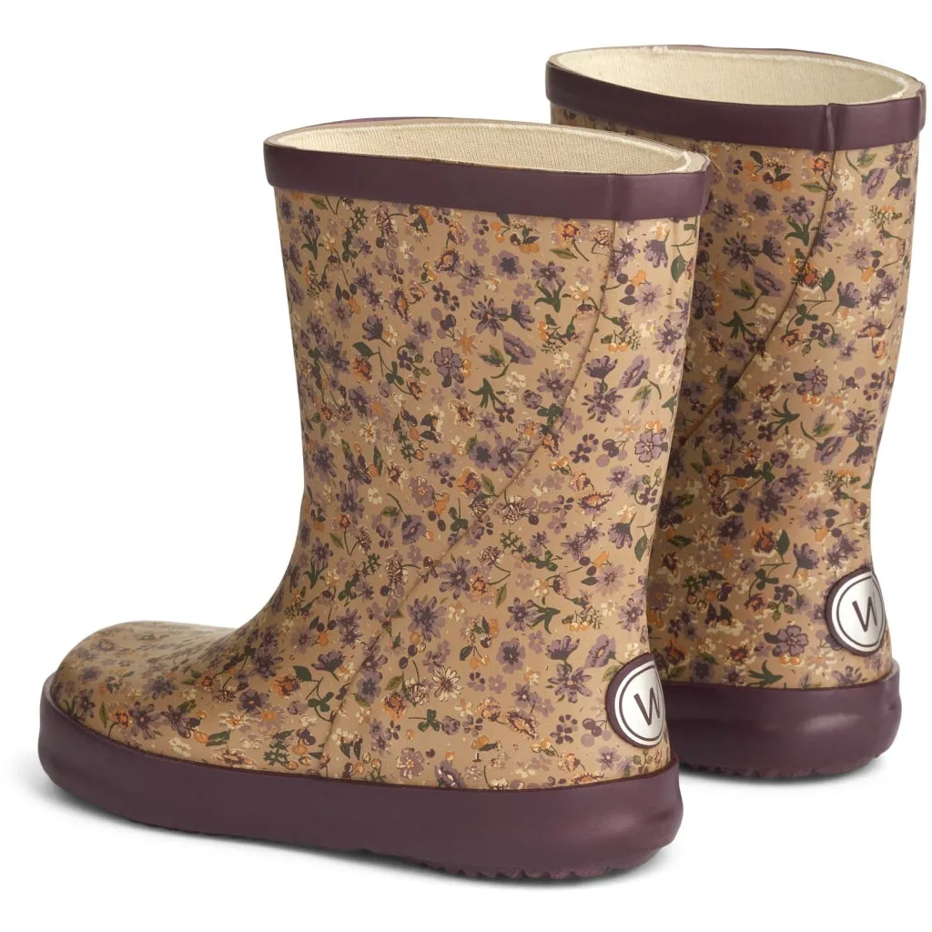 Rubber Boot Alpha Print - lilac flowers