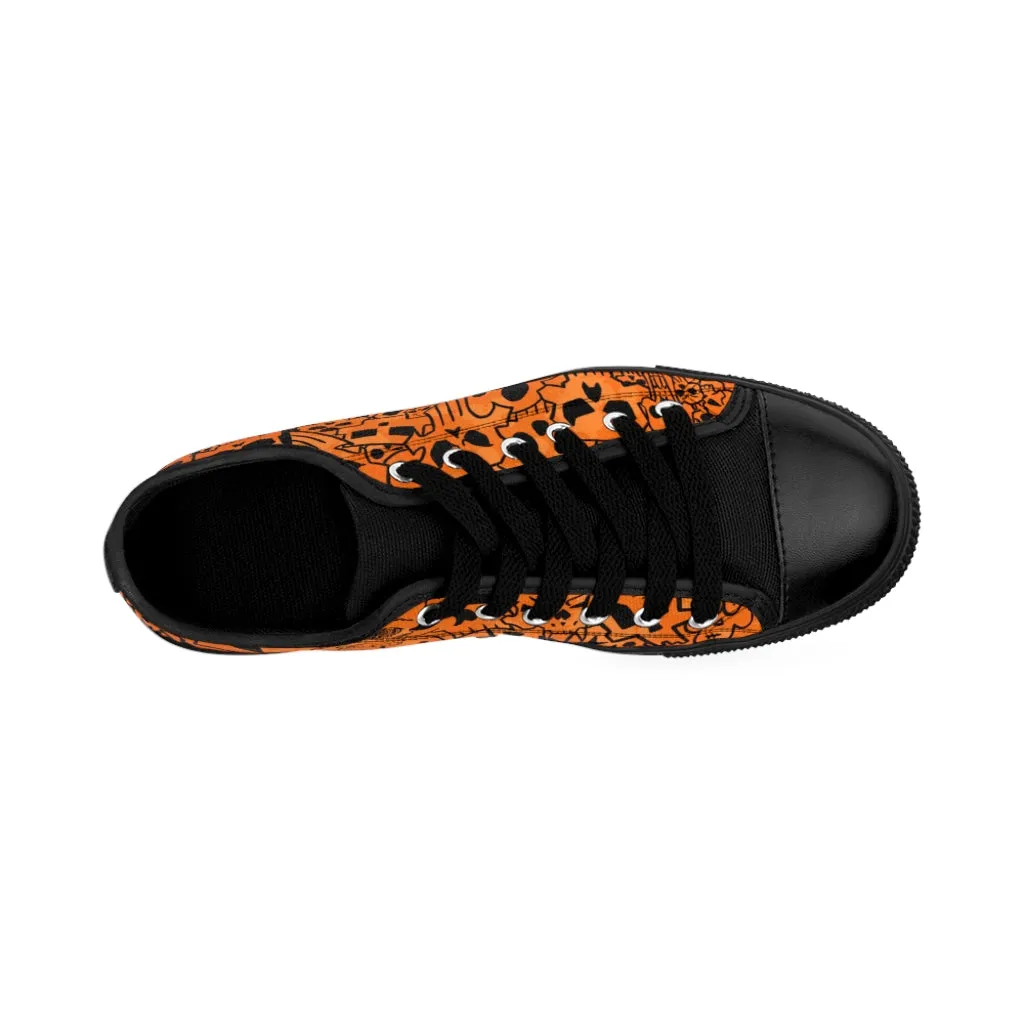 Skully Orange Men's Sneakers