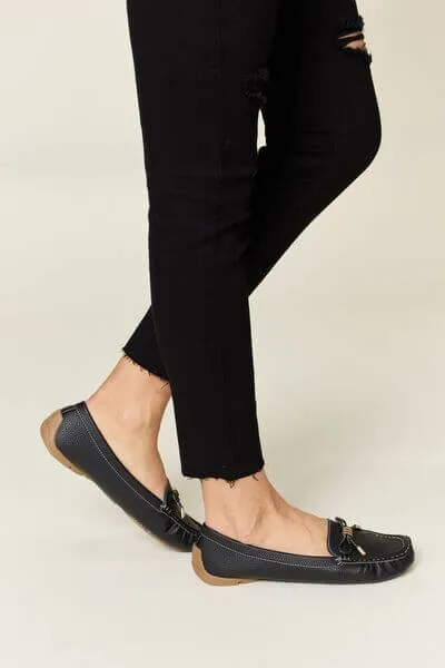 Slip On Bow Flats Loafers