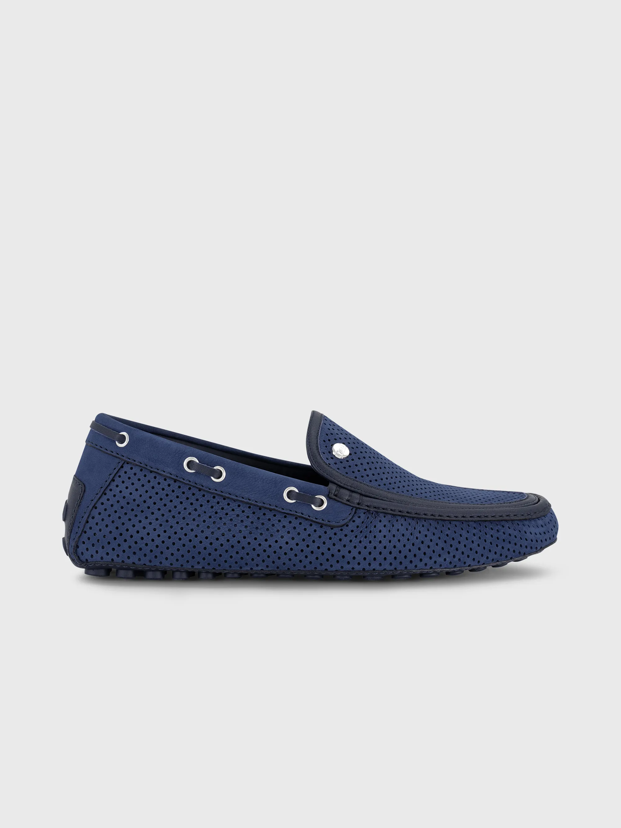 Suede Perforated Loafers