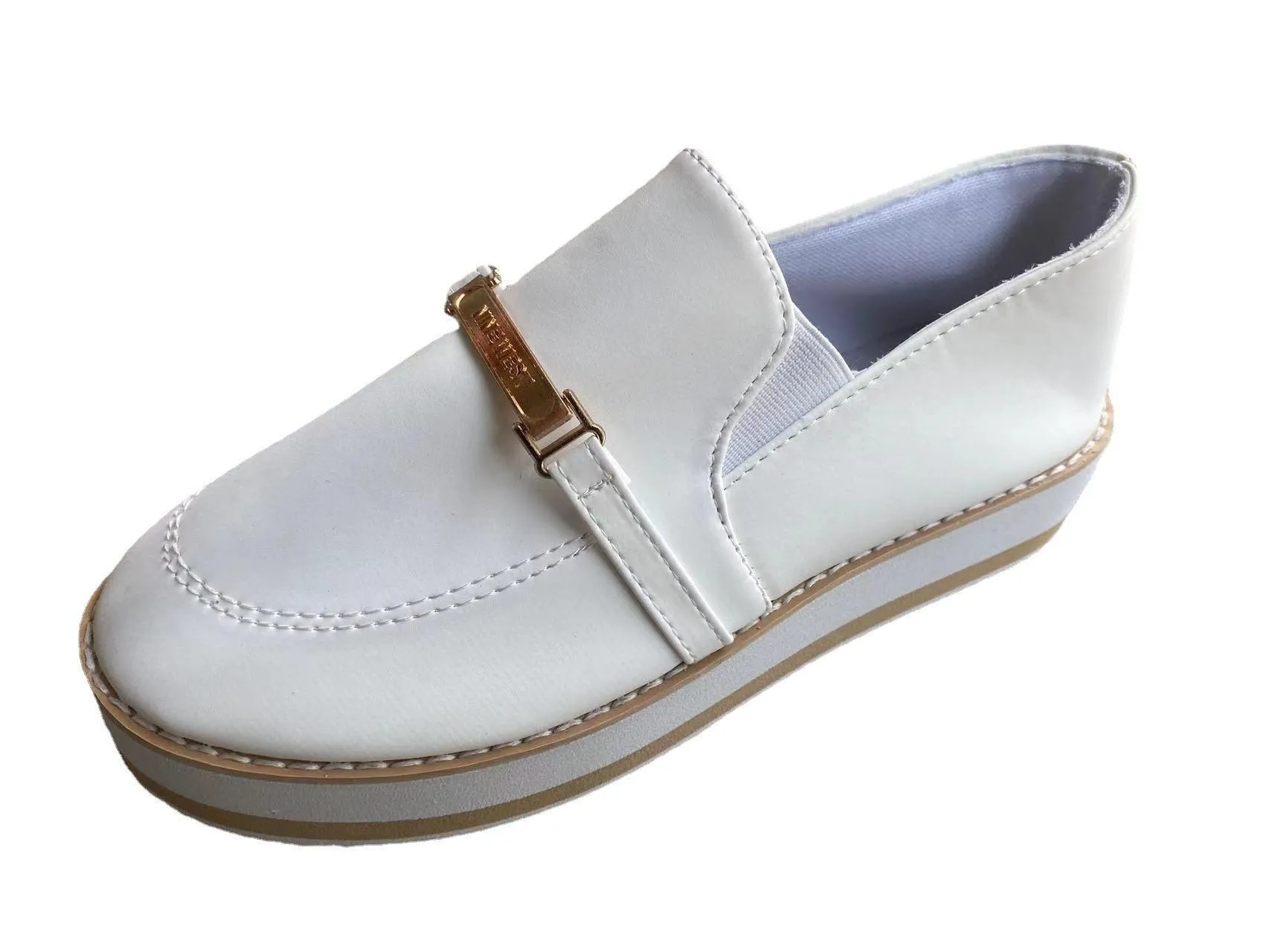 Women's PU Leather Slip-On Platform Loafers