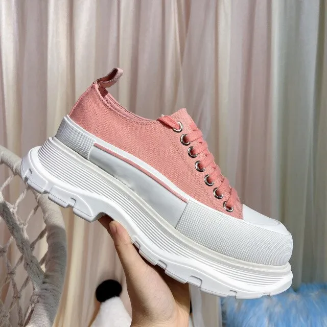 xiangtuibao  XL size 44 Tennis Sneakers Designer Ladies Alexander Shoes Luxury Brand High-Quality Thick-Soled Canvas Zapatillas Mujer