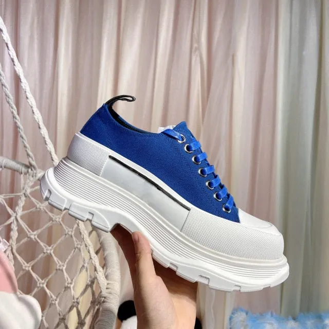 xiangtuibao  XL size 44 Tennis Sneakers Designer Ladies Alexander Shoes Luxury Brand High-Quality Thick-Soled Canvas Zapatillas Mujer