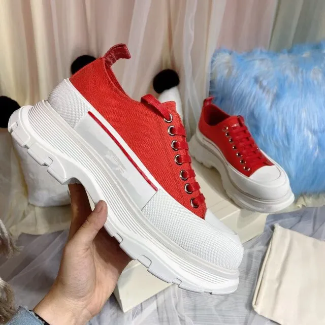 xiangtuibao  XL size 44 Tennis Sneakers Designer Ladies Alexander Shoes Luxury Brand High-Quality Thick-Soled Canvas Zapatillas Mujer